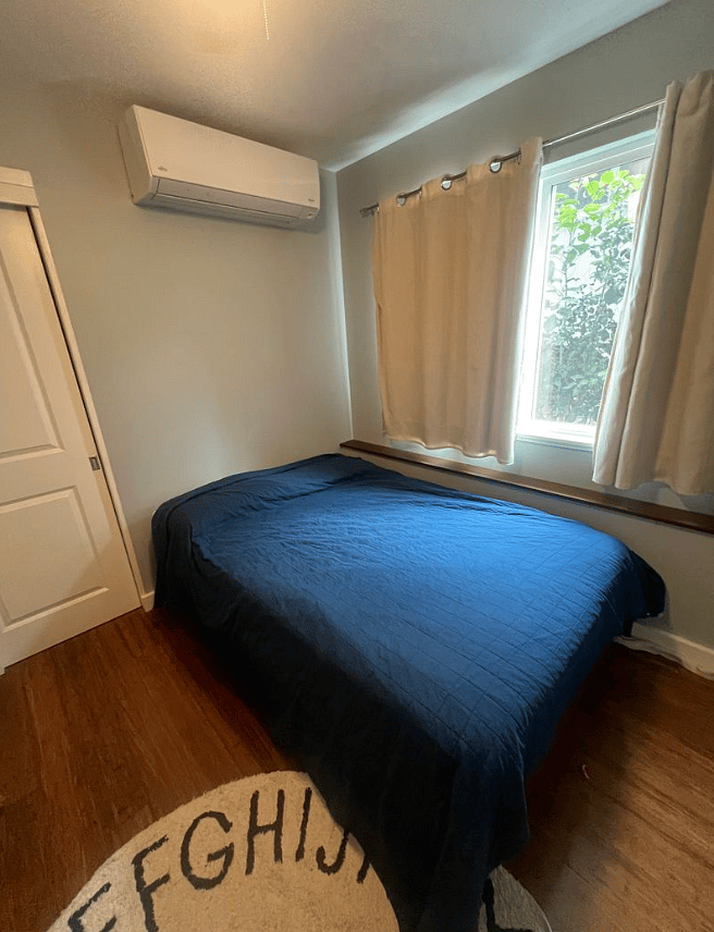 Bedroom with full bed.