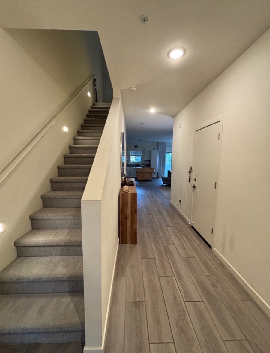 1st floor open concept layout. 
2nd floor-office, guest and master suite, laundry room, and private tub/shower double vanity bathroom ). 