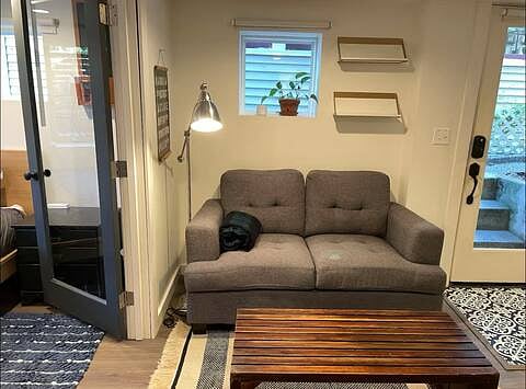 Double French Doors lead to primary bedroom