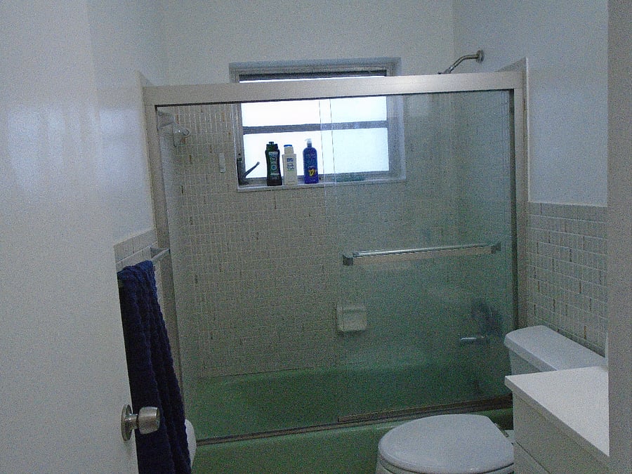 Modern bathroom and new blow dryer