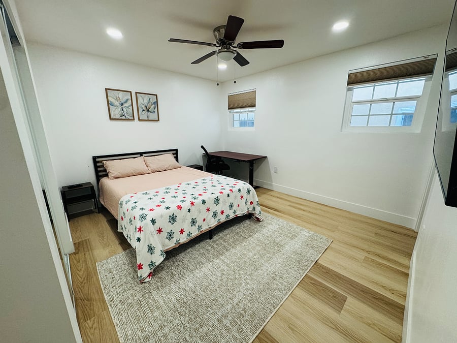 Master suite with its own bathroom