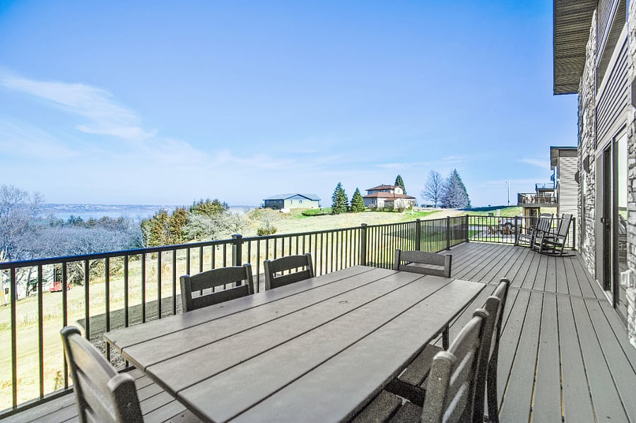 Deck with Patio Furniture and Lake View