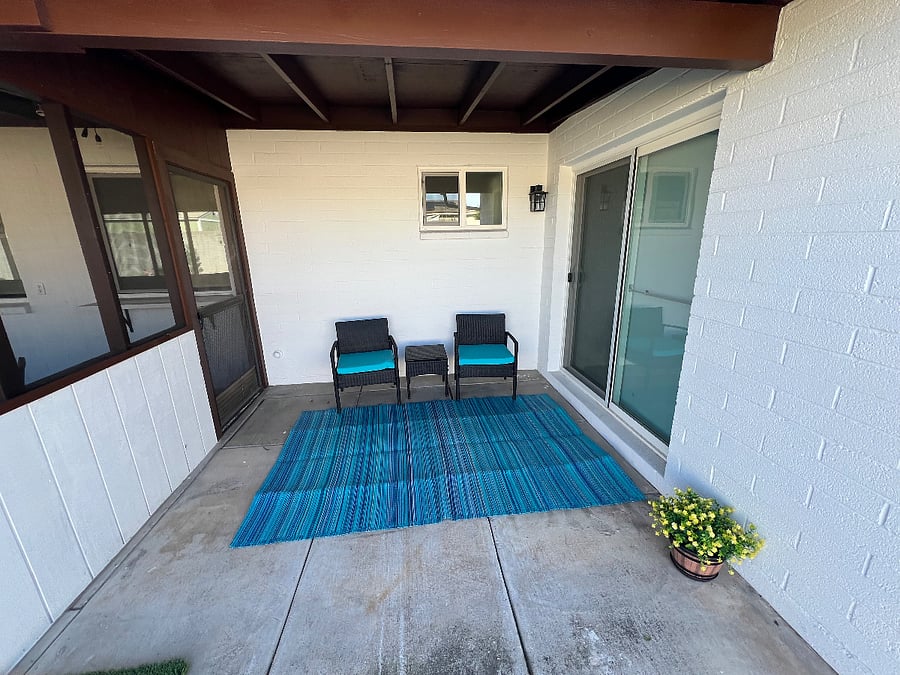 Patio outside master bedroom