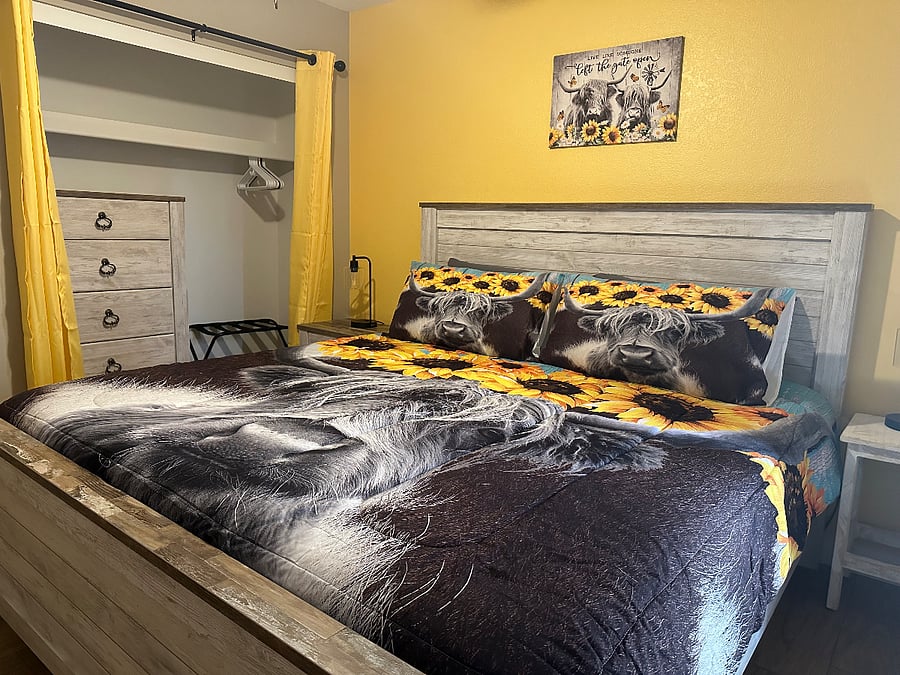 Bed Room w/King Bed & Dresser