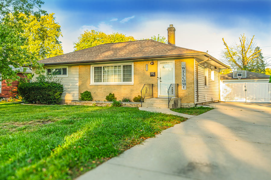 Our home is in the middle of the block and super quiet and peaceful. The driveway is long and conveniently steps from the front door.