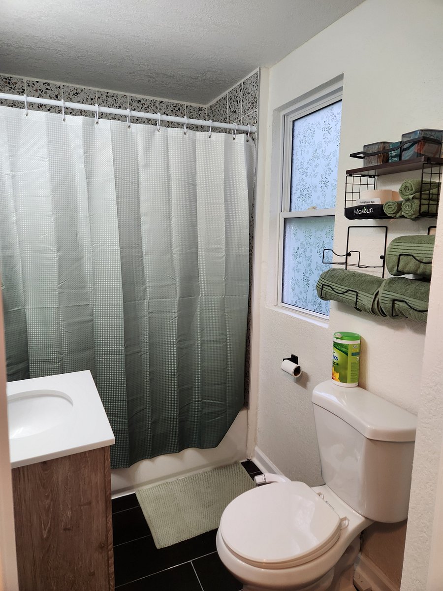 Private bathroom across the hall upstairs. Full size tub/shower. 