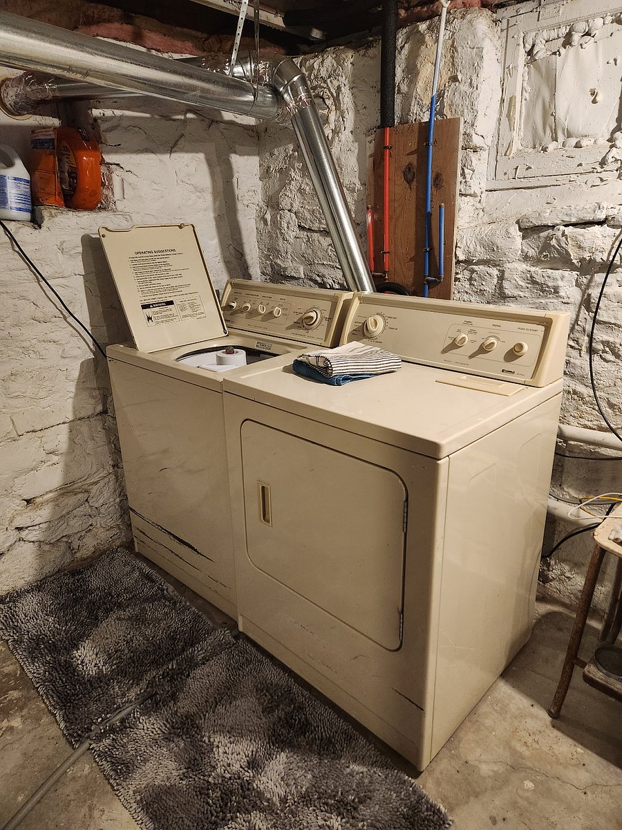 Shared laundry in the basement. 