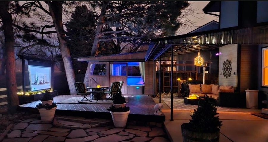 Backyard space overlooks the park and is perfect for relaxing and getting some outdoor recharge time.