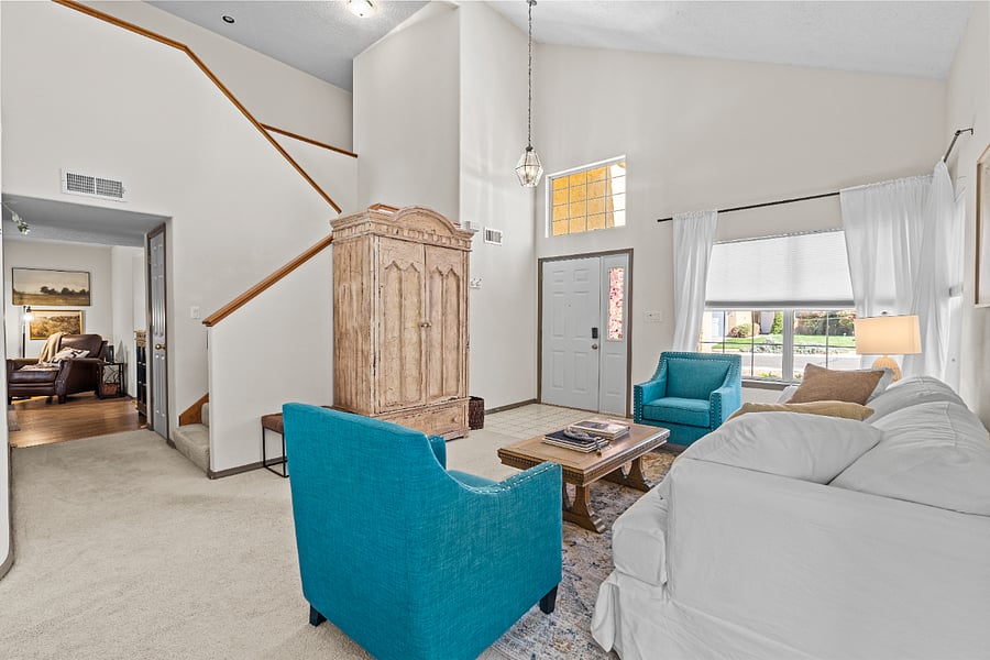 large armoire has extra blankets and smart tv