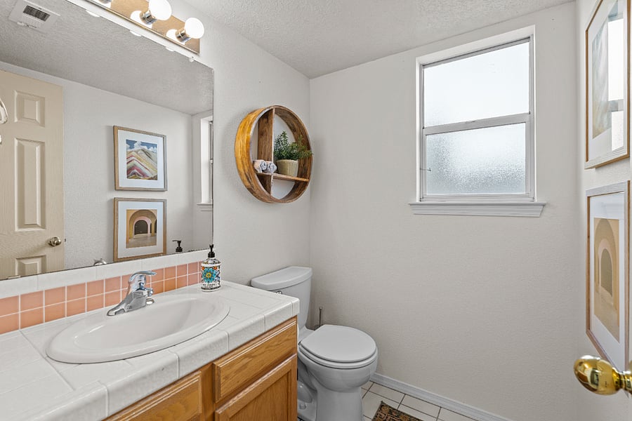 half bath located downstairs