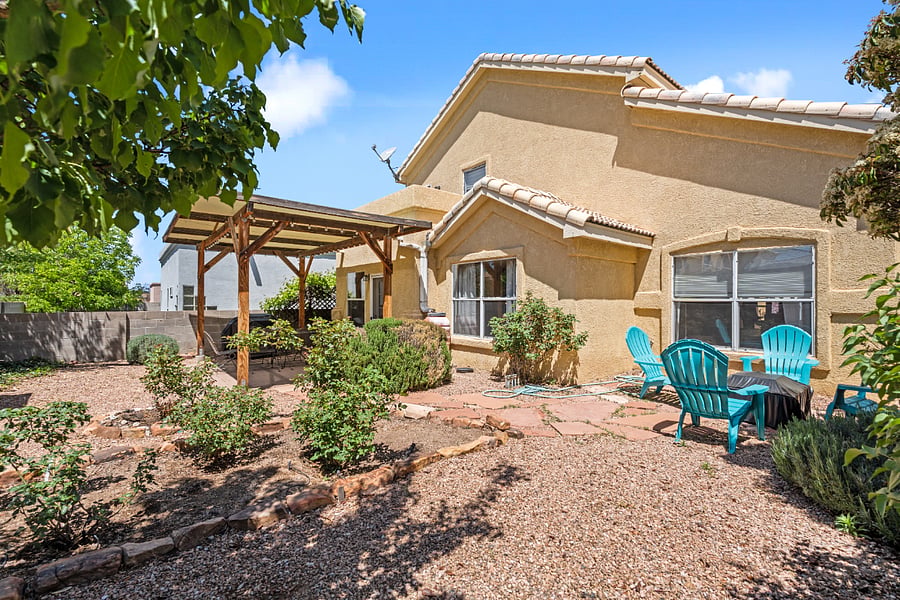 large, spacious, private backyard