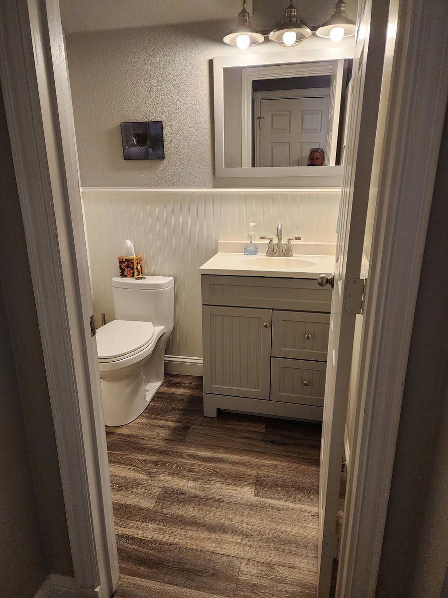Main floor shared half bath.