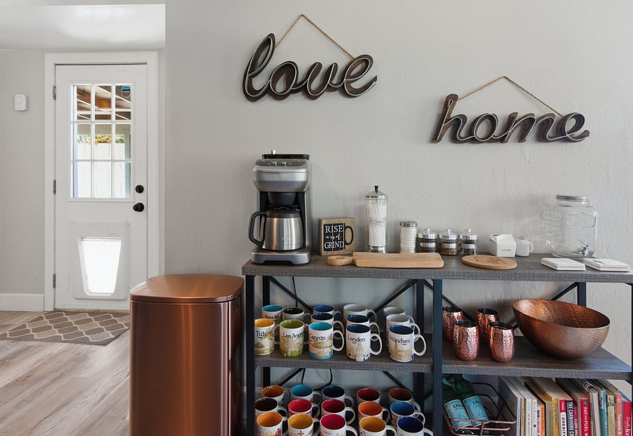 Coffee and tea bar.