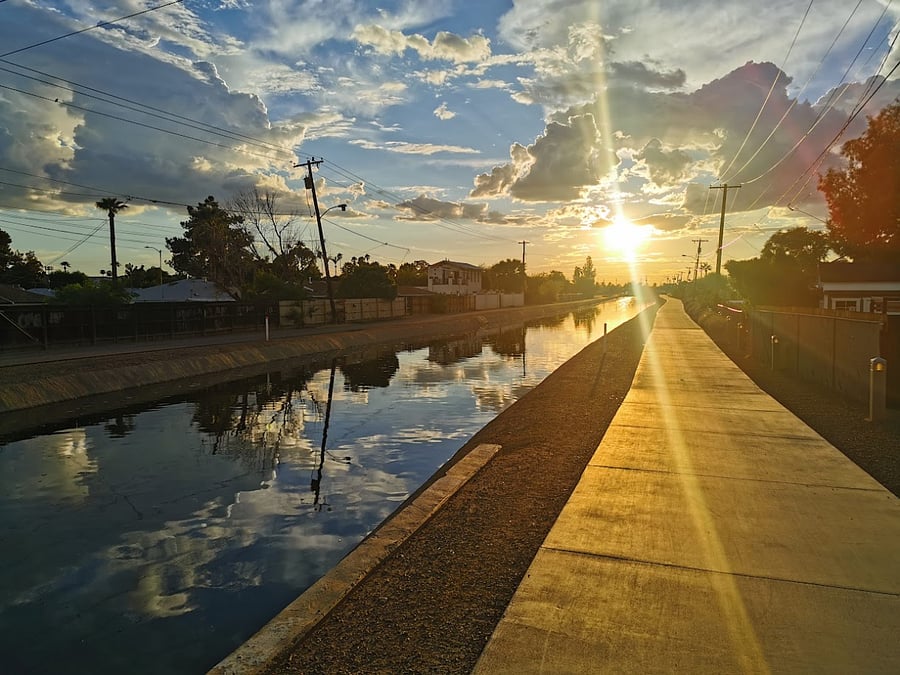 The home backs up to a canal that provides a great path for walking, jogging, or biking.