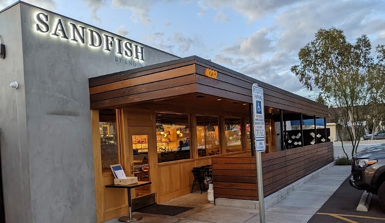 Sandfish Sushi and Whiskey Restaurant. 