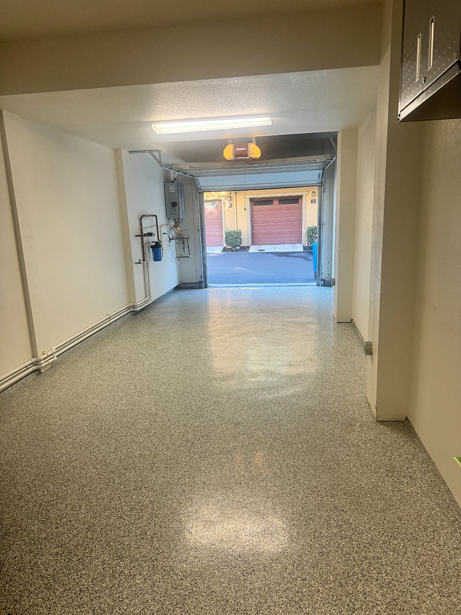 One car garage on the ground floor.
