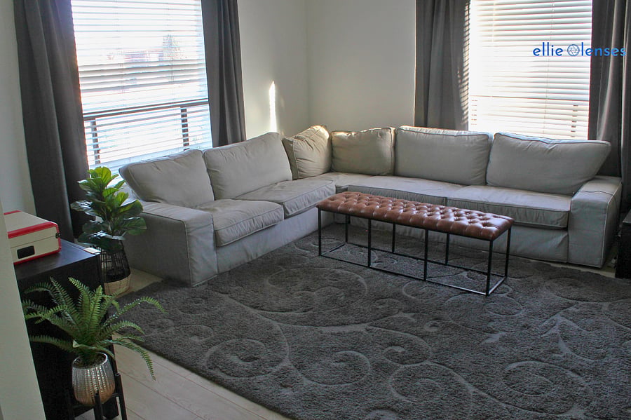 Living room includes 55" TV with Amazon Fire Stick