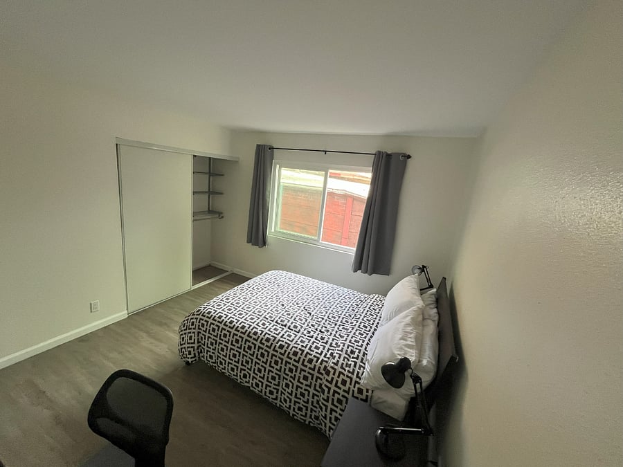 Bedroom 3 (Full/Double Size Bed, Customizable Closet, Blackout Curtains)