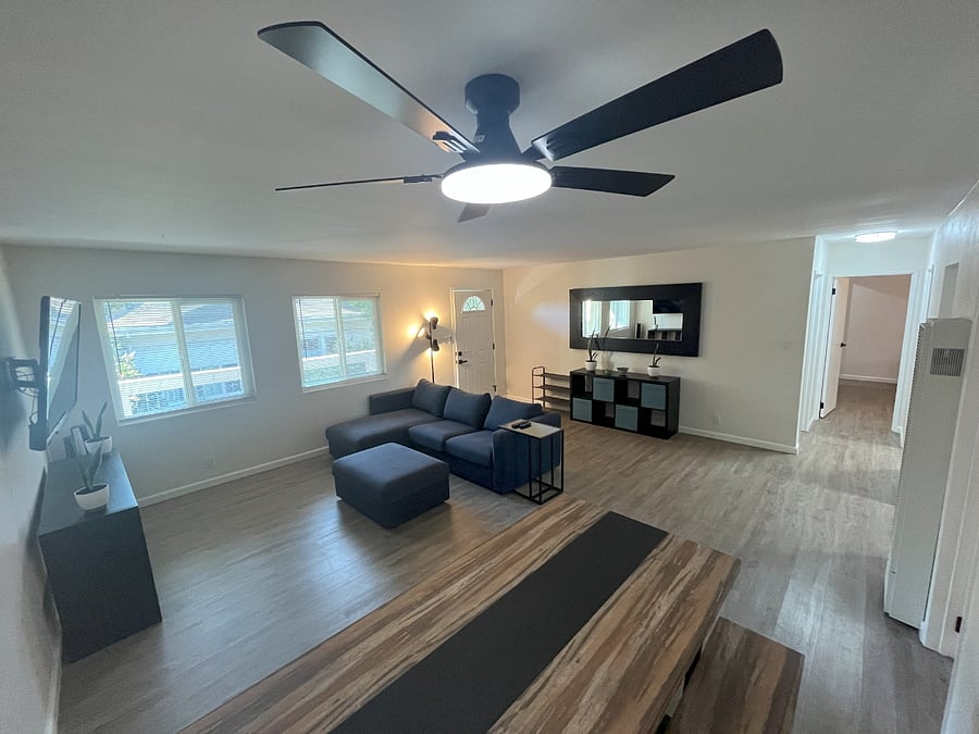 Dining Table and Living Room