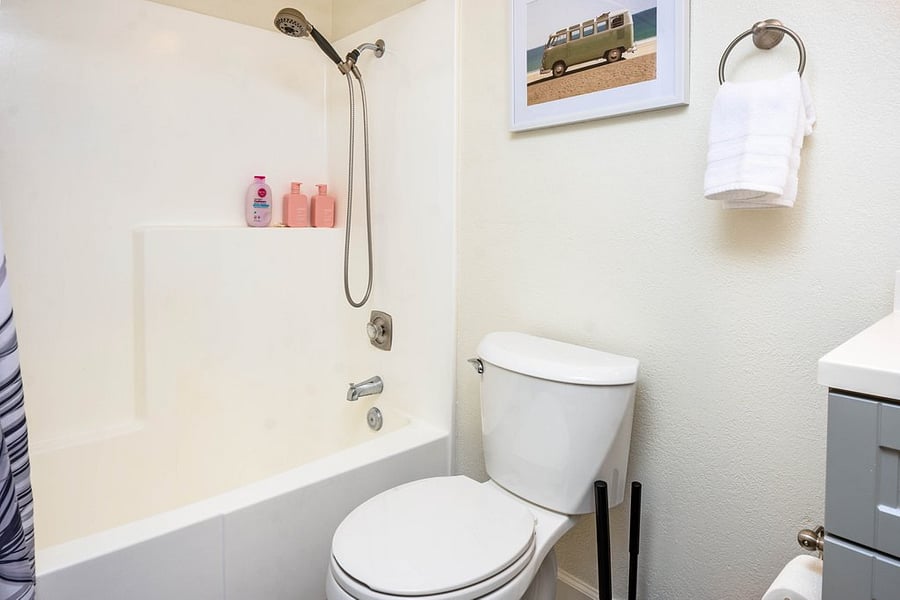guest bathroom with tub