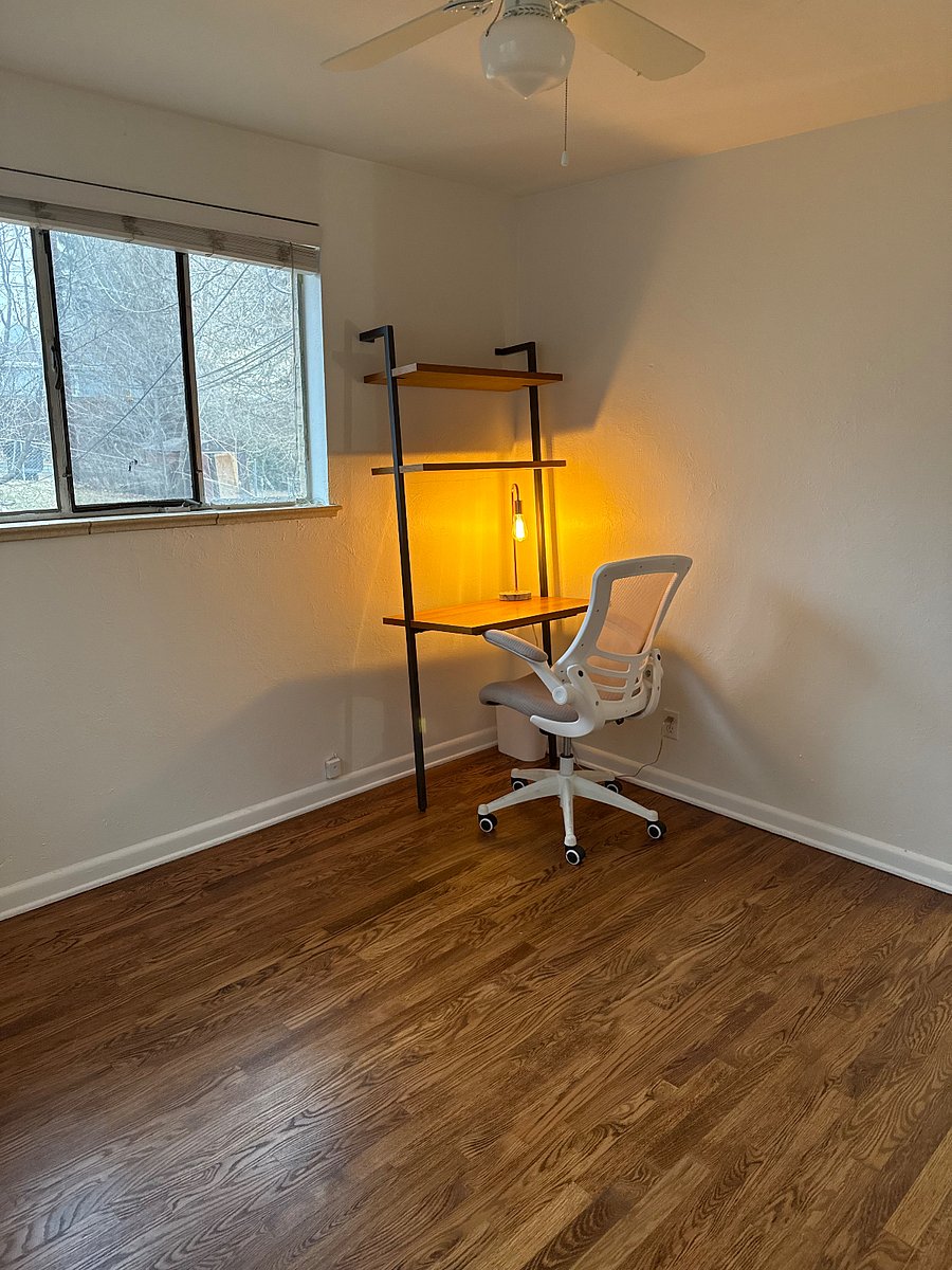 Second bedroom has a desk and can be converted into a second bedroom need be