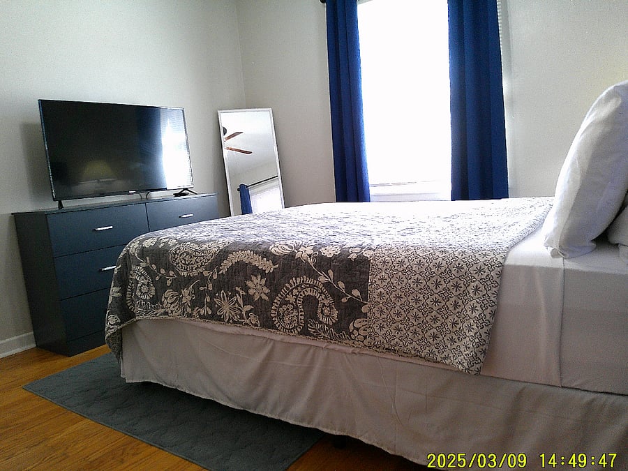 Main Level - Bedroom 2 - Queen Size Bed with TV