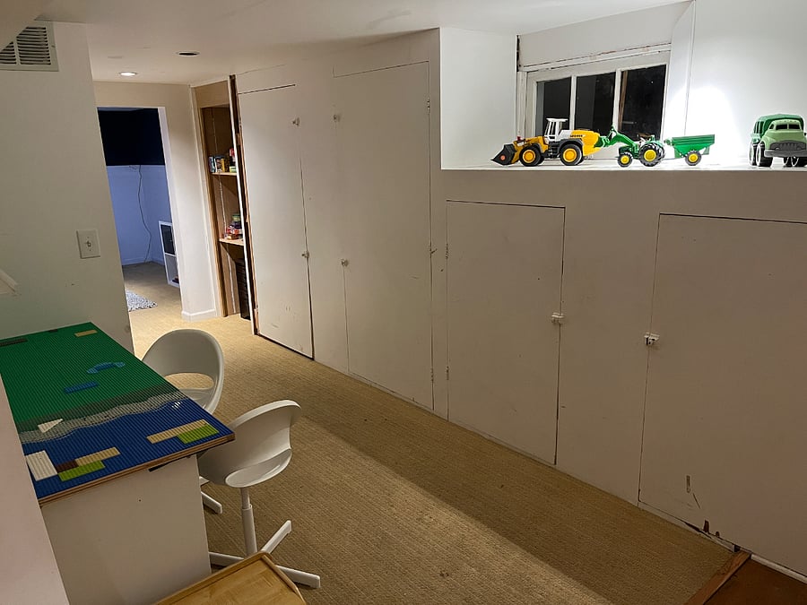 play area with Lego table