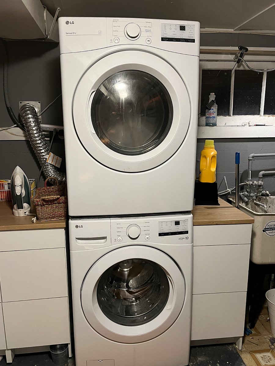 laundry room in basement