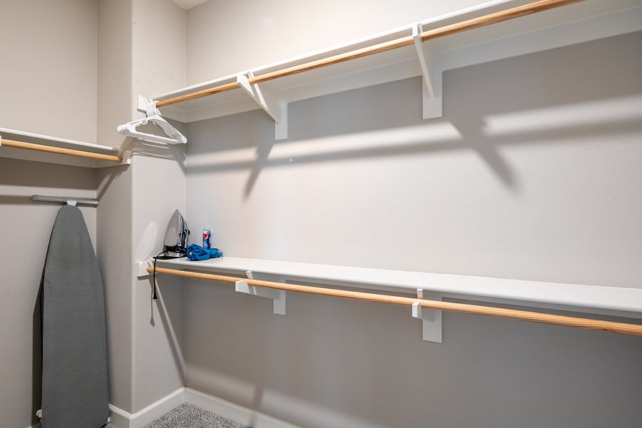 Spacious primary bedroom closet