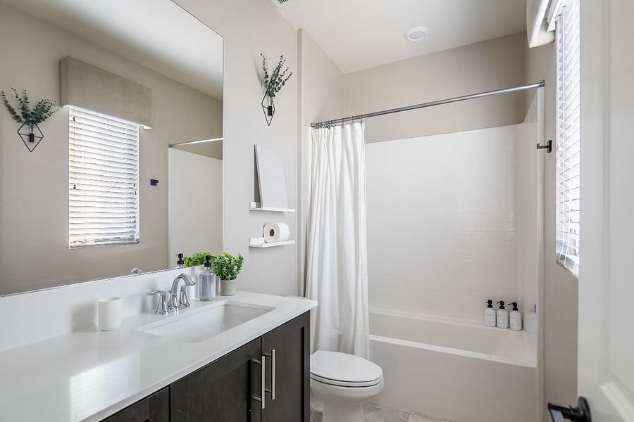 Full bathroom conveniently located in the second bedroom