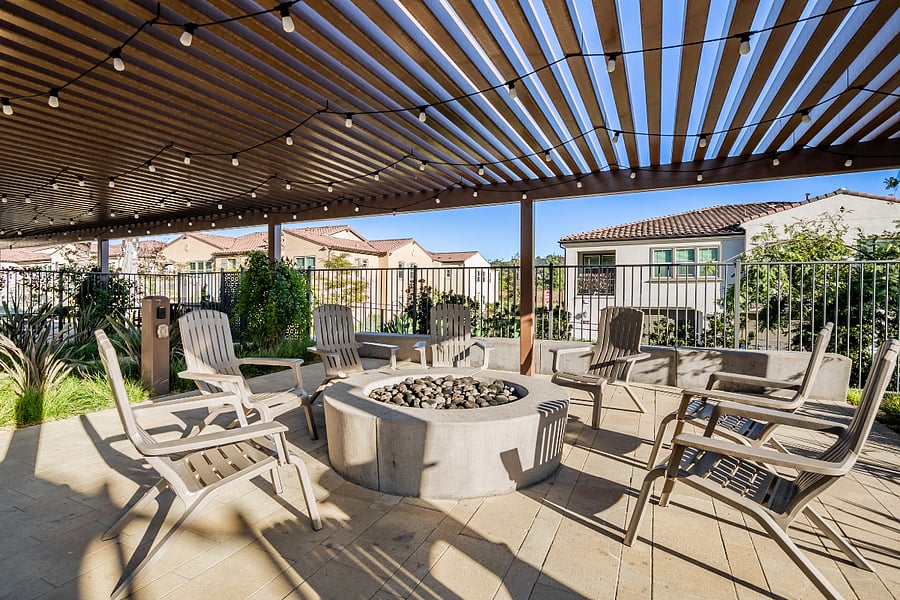 Shared outdoor lounge with BBQ for casual meals and relaxation