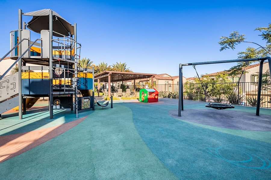 Community childrens play area in a safe, residential setting