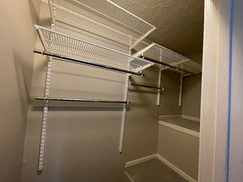Ample closet space in both bedrooms. Deep closet in larger bedroom. Laundry baskets provided.