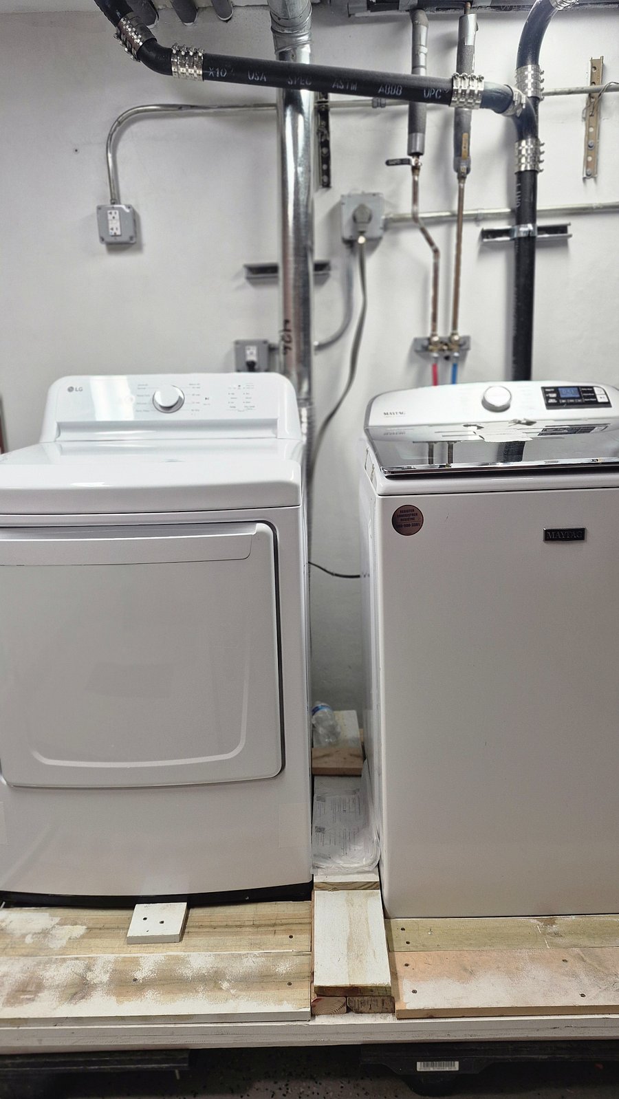 On premises washer dryer
