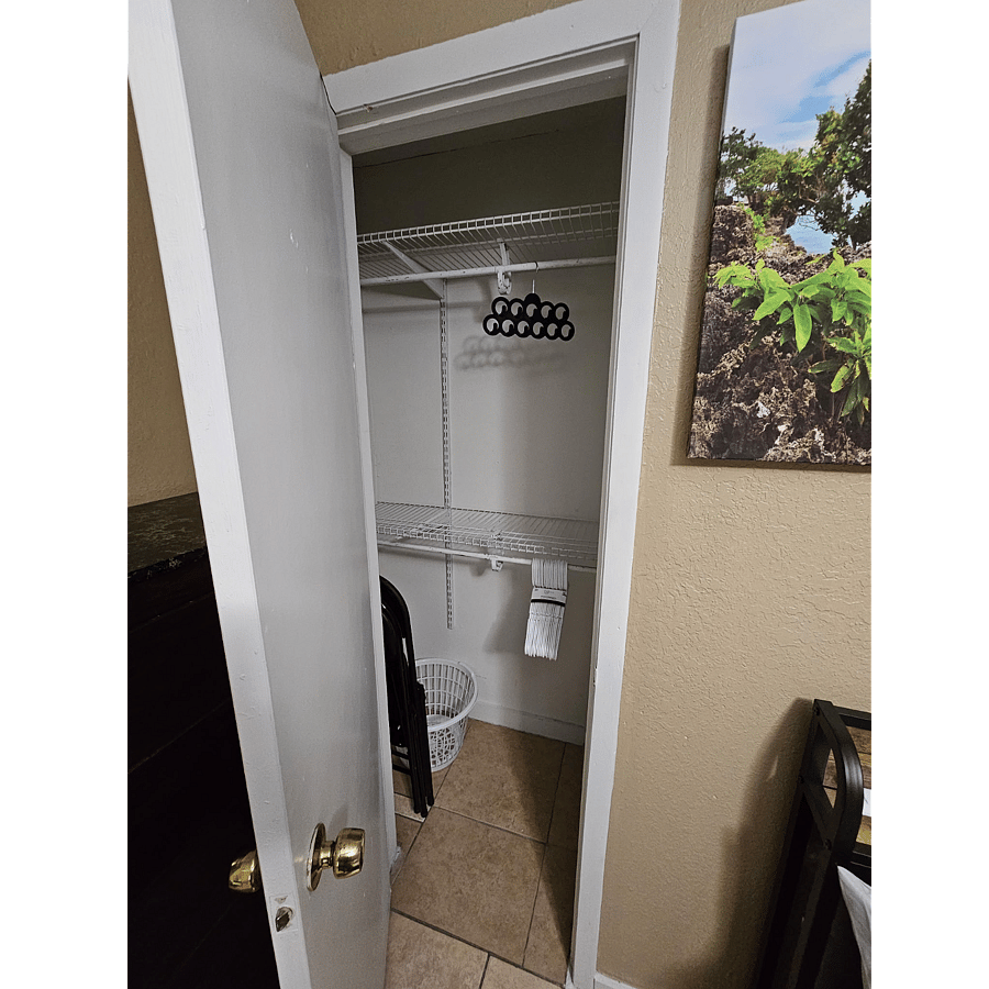 Small closet space, 4.5ft x 2.5ft = 11.25 sq.ft.