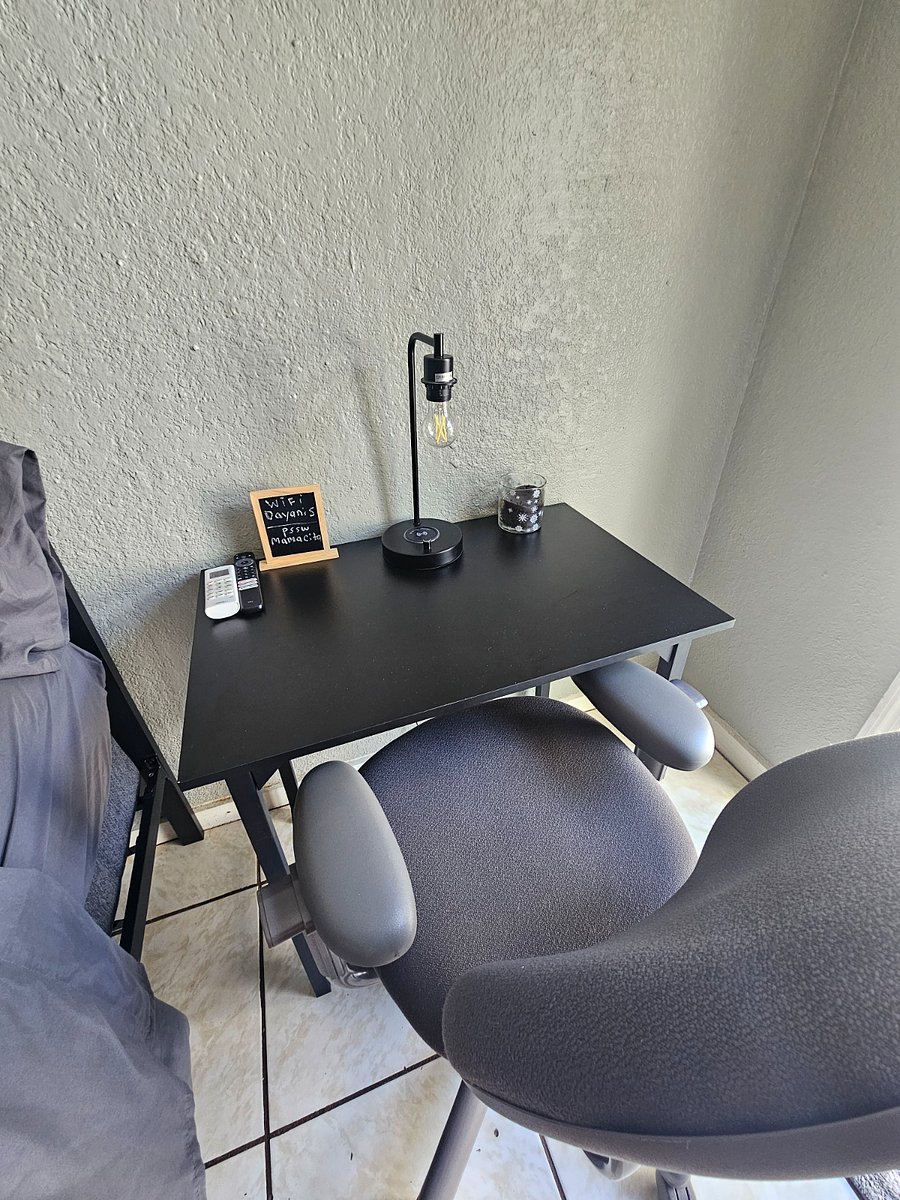 Laptop work desk.