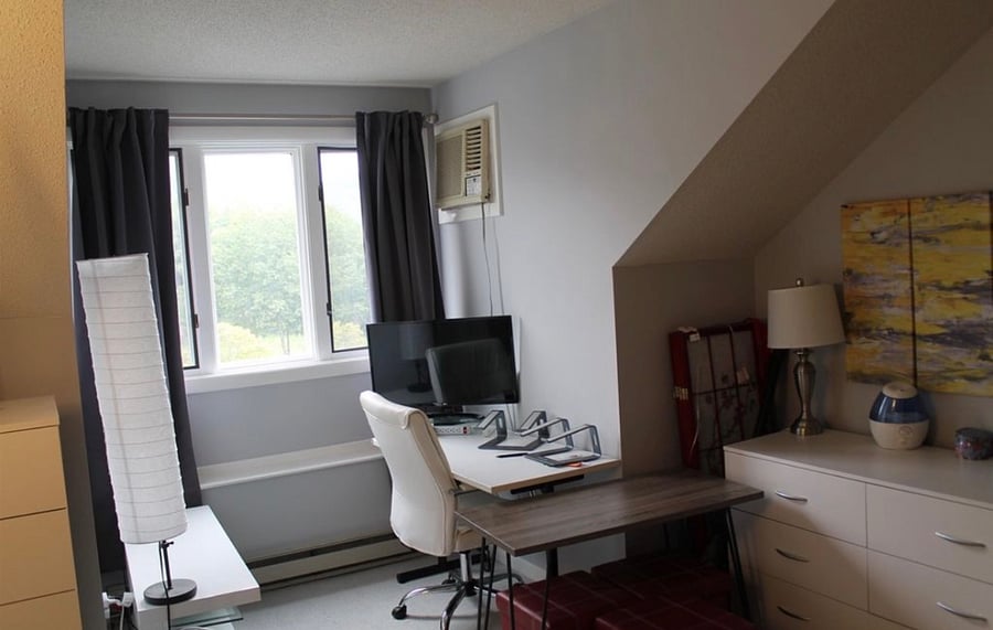 Upstairs bedroom work area