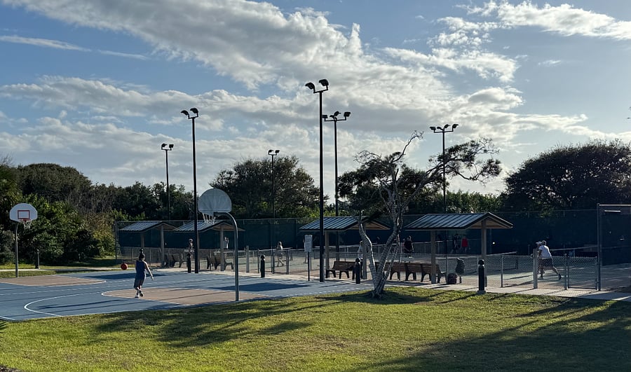 Community courts next to community.