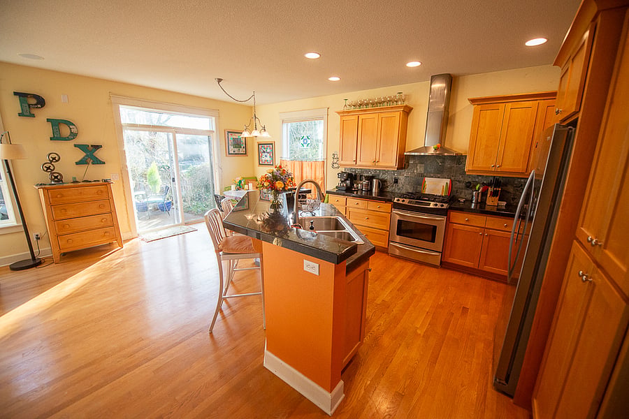 The kitchen is extremely well equipped and the cupboards stocked with all the staples. Make yourself at home :-)