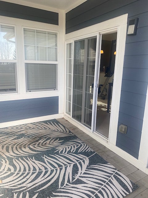 Large attached porch