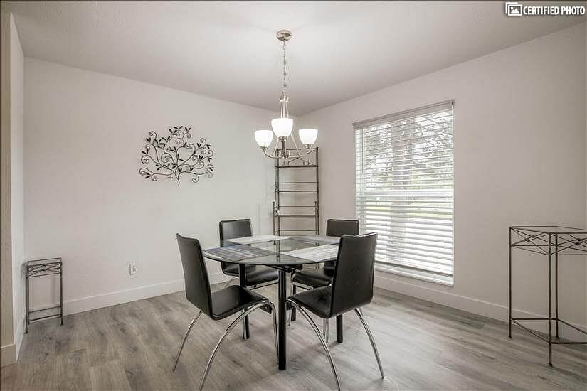 Enjoy meals in the dining room