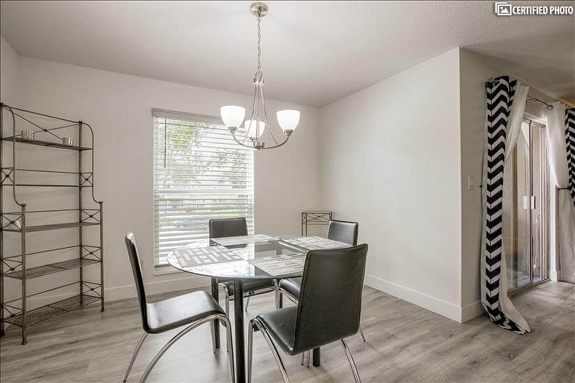Enjoy meals in the dining room
