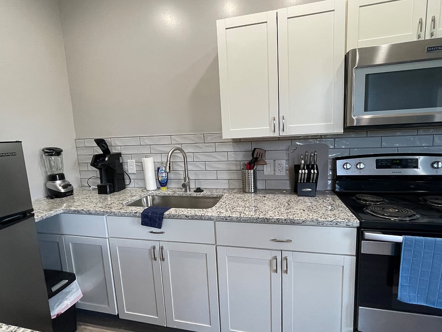 Kitchen with new granite and new appliances