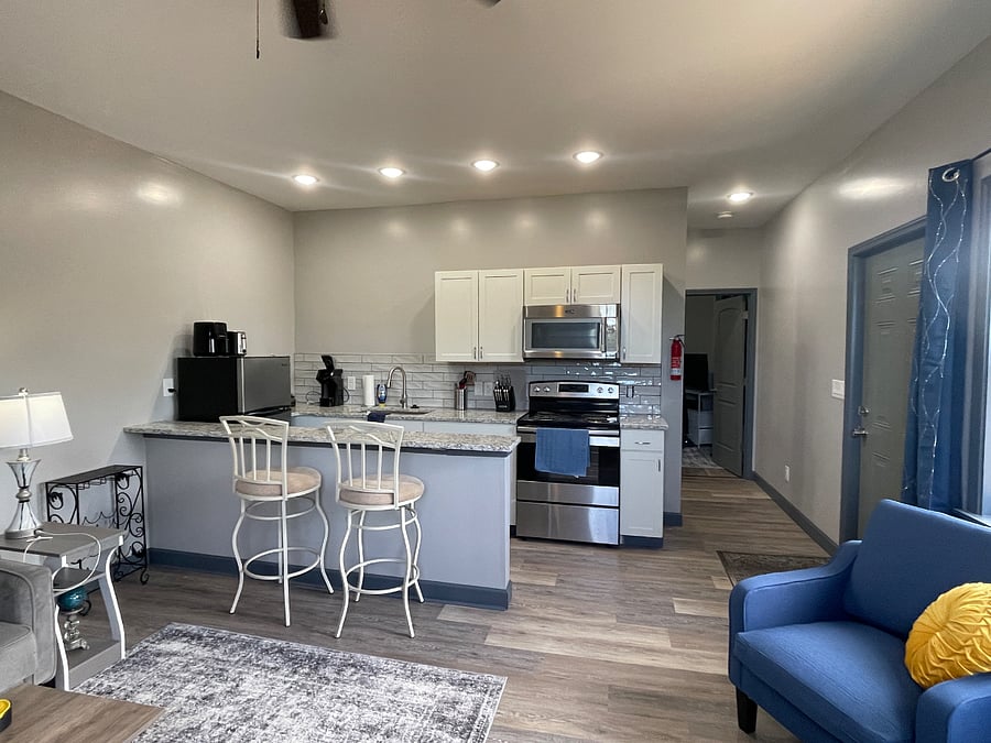 Kitchen with new granite and new appliances