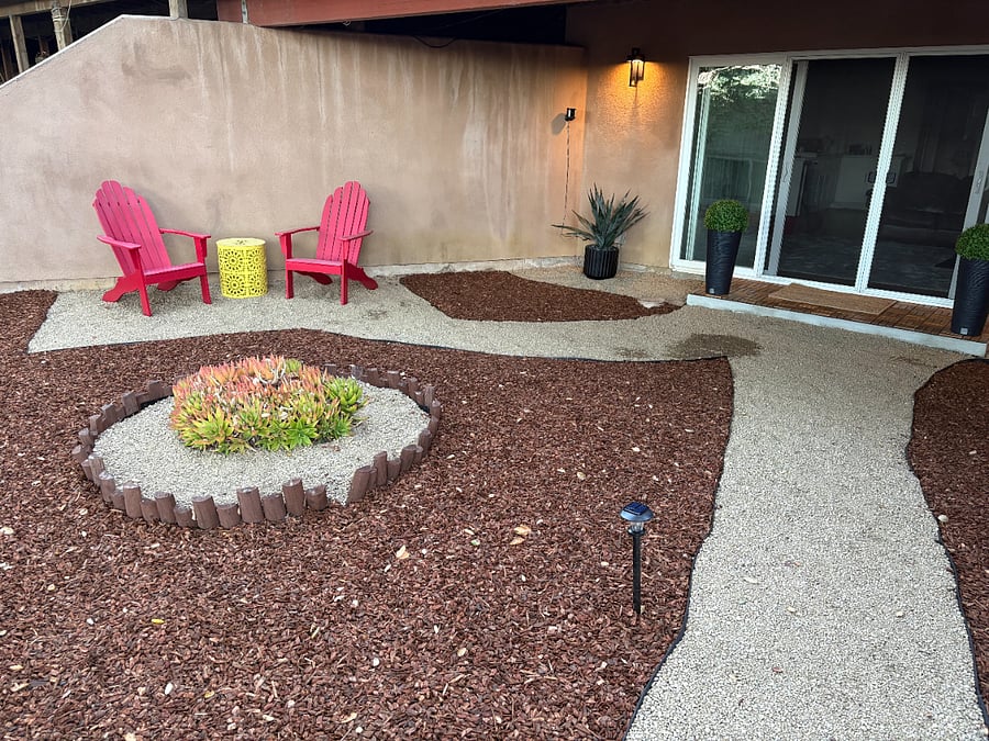 Private patio and seating area
