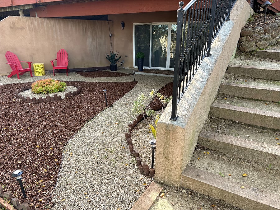 Stairs and pathway to entrance
