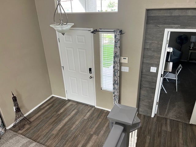 Overlooking the entry