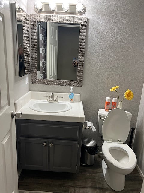 Downstairs bathroom also has shower