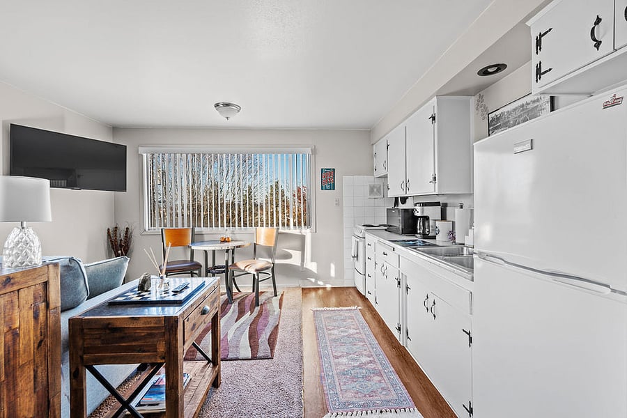Fully equipped kitchen stocked with all the essentials to make your stay comfortable and convenient.