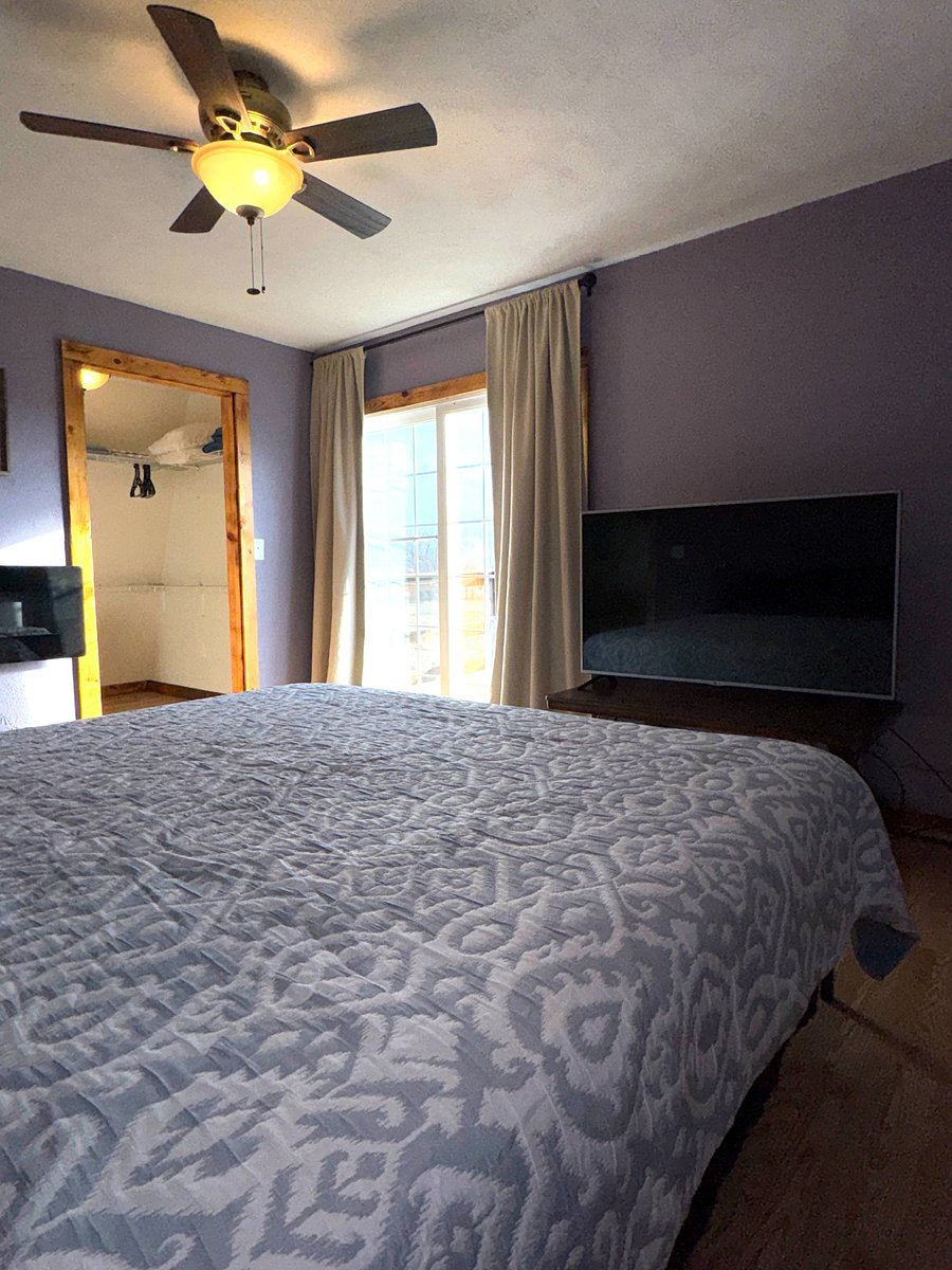 Master Bedroom, Patio door, TV, and Master Closet.